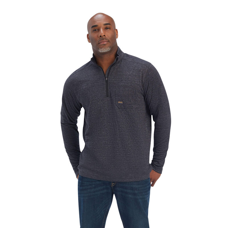 Ariat Hemden Herren - Rebar Foundation 1/4 Zip DunkelGrau ( ACTQY-9768 )